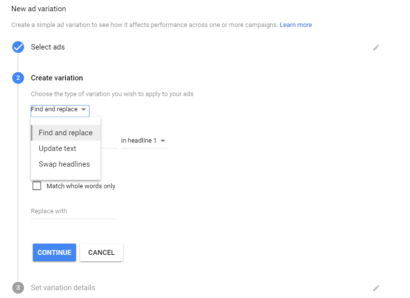 adwords-ad-variations