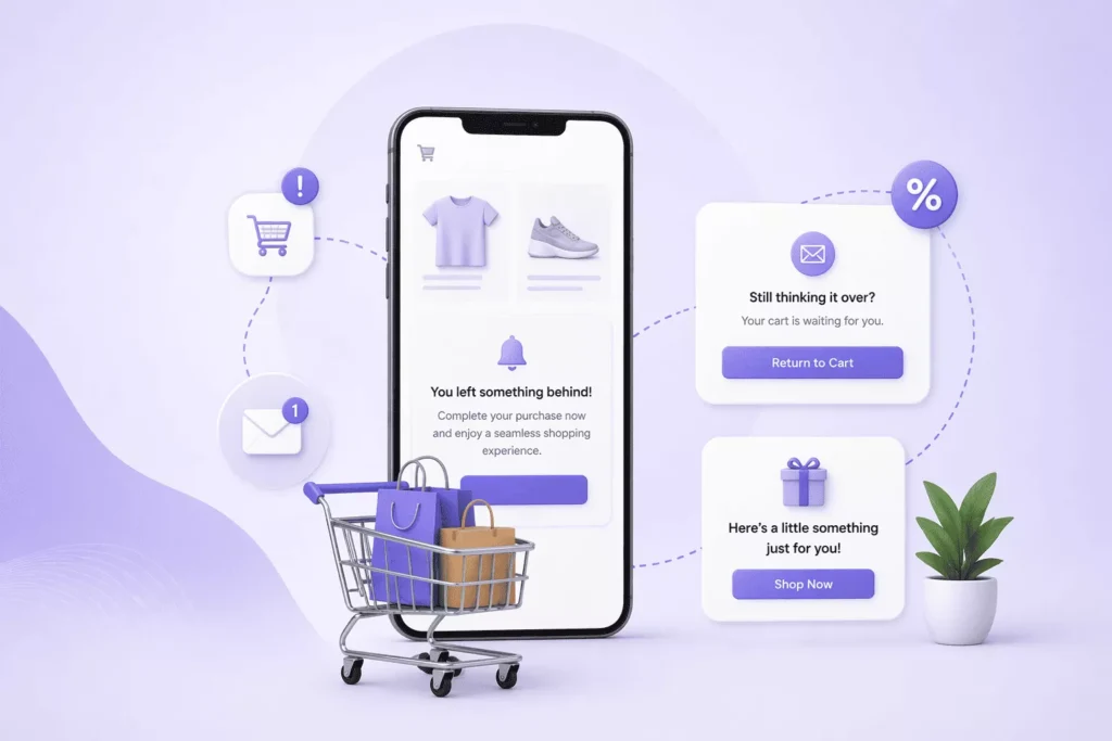 Abandoned shopping cart recovery process in ecommerce trends 2026