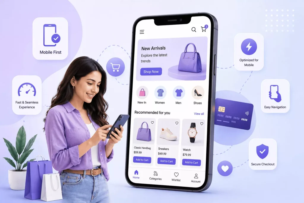 Mobile-first ecommerce advertising trends on smartphone