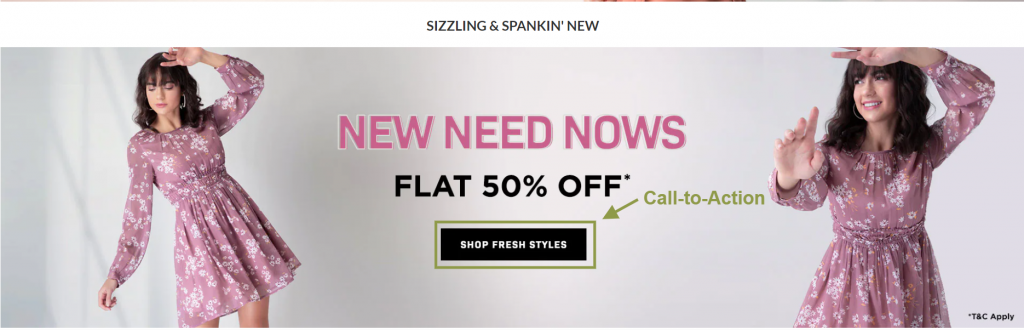 Ecommerce Site Call-to-Action
