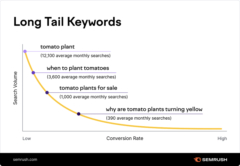 Long tail keyword graph
