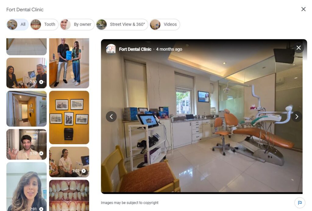 High-quality photos and videos on Google Business Profile for hospitals and clinics