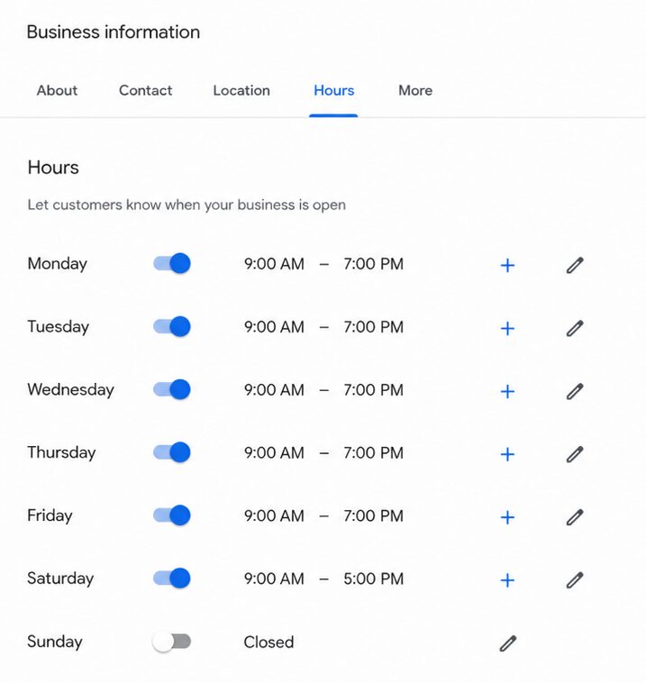 Set accurate business hours in Google Business Profile for hospitals and clinics