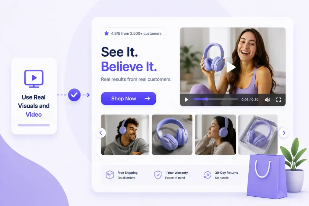 Use Real Visuals and Video